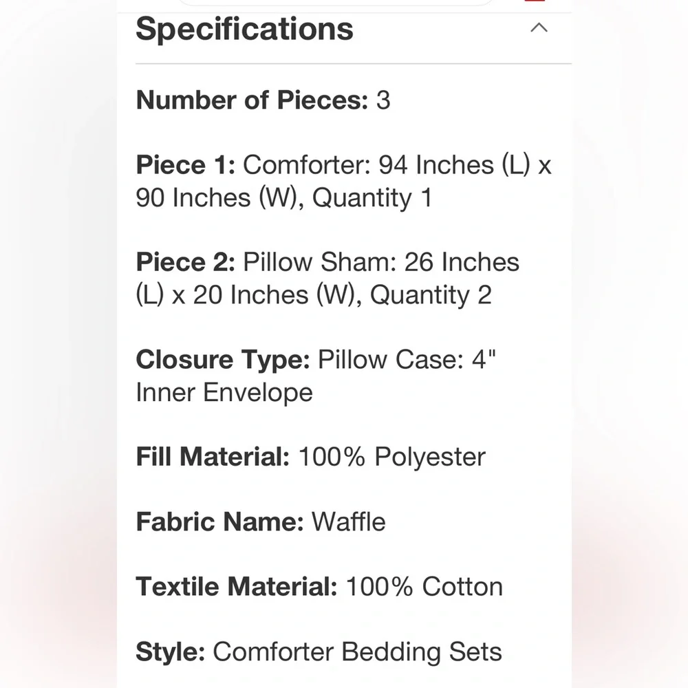 THRESHOLD NWT 3pc Washed Waffle Weave Comforter and Sham Set Comfort -Light Gray